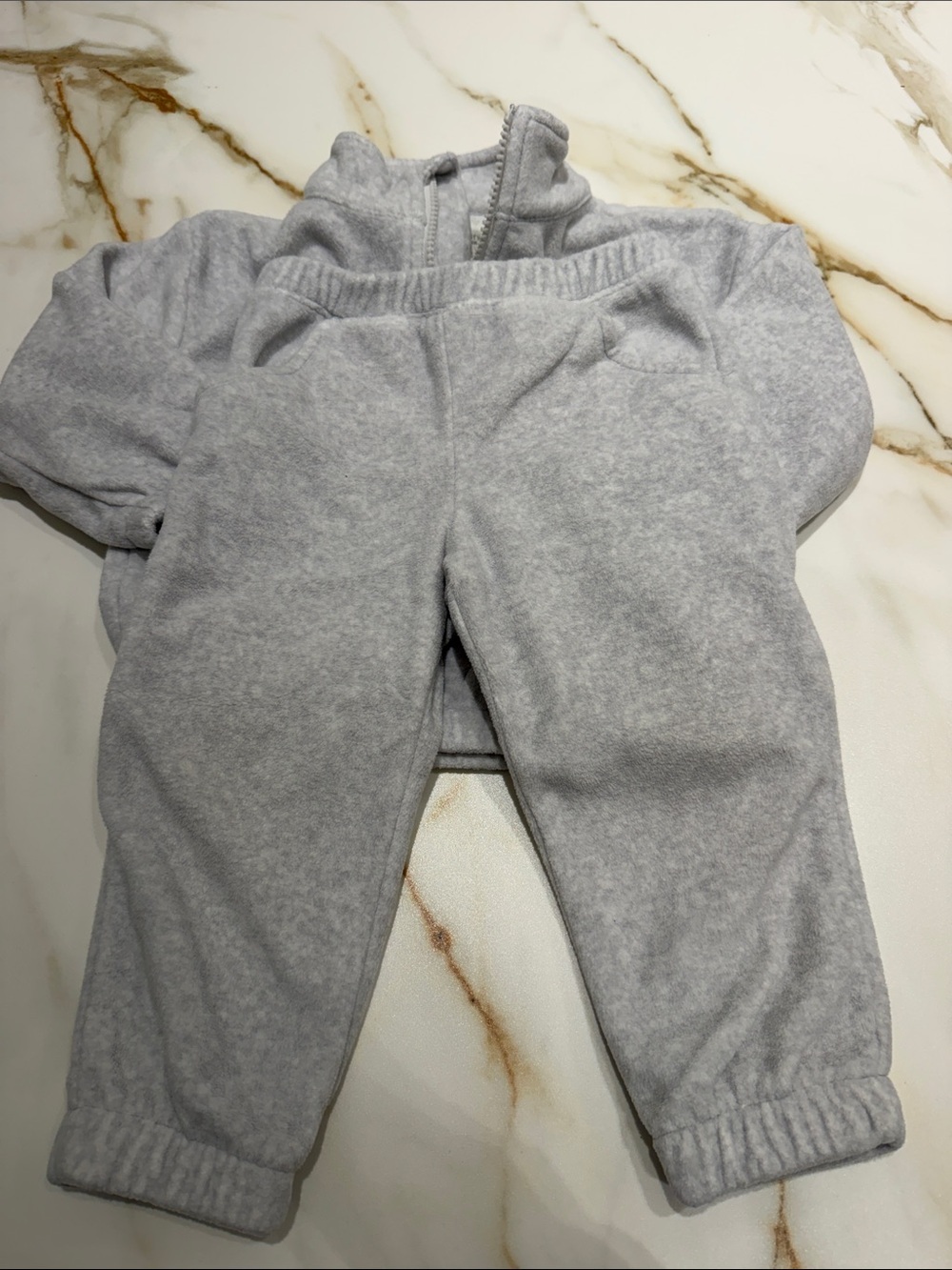 Little Planet by Carter's Light Gray Fleece Jacket — Toddler 2T - Picture 5 of 5